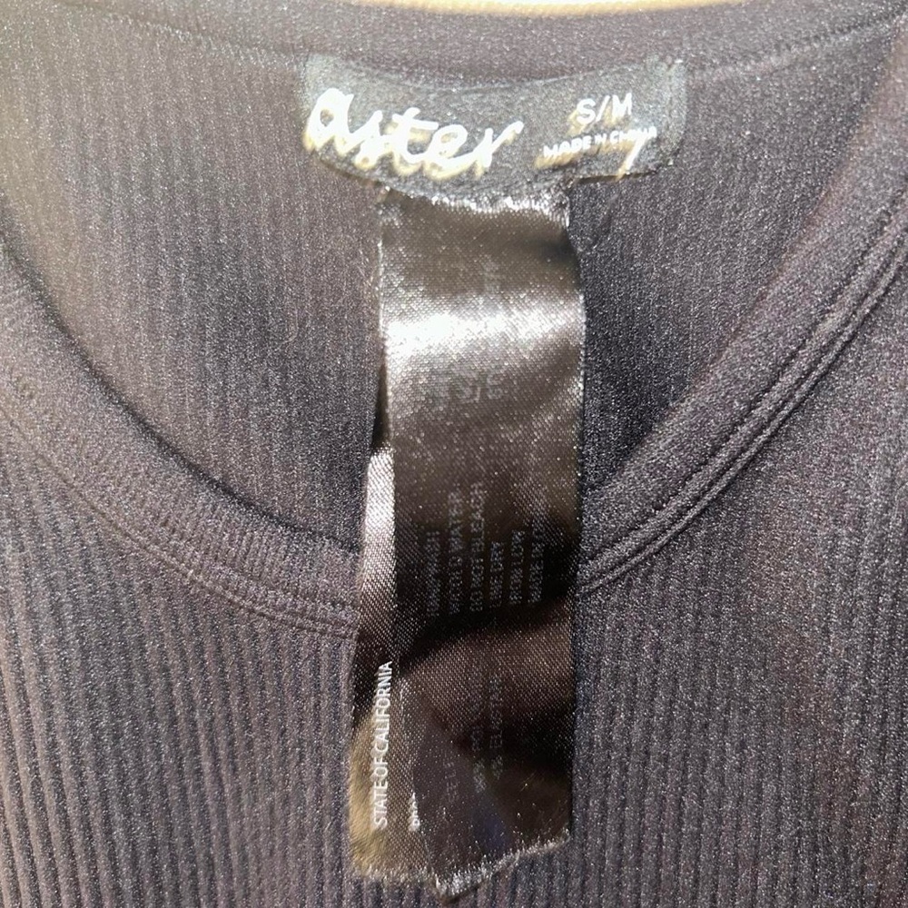 Astr the label Ribbed Black Tank Top Size S/M - Picture 3 of 4